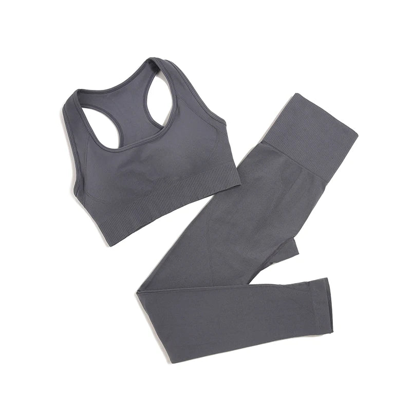 WAREBALL 2/3/4 Uds conjunto de Yoga sin costuras ropa de gimnasio ropa deportiva trajes de Yoga para mujeres conjunto de Fitness chándales Sujetador deportivo mallas de gimnasio