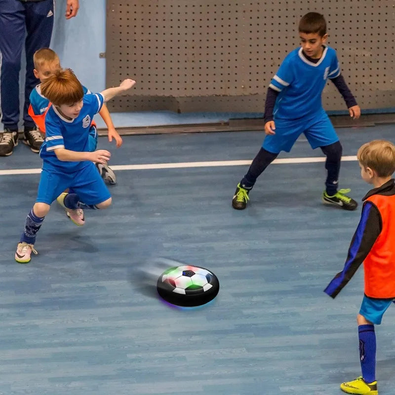 Hover-balón de fútbol flotante eléctrico para niños, pelota de fútbol con luz LED, música, juego al aire libre, juguetes deportivos para niños