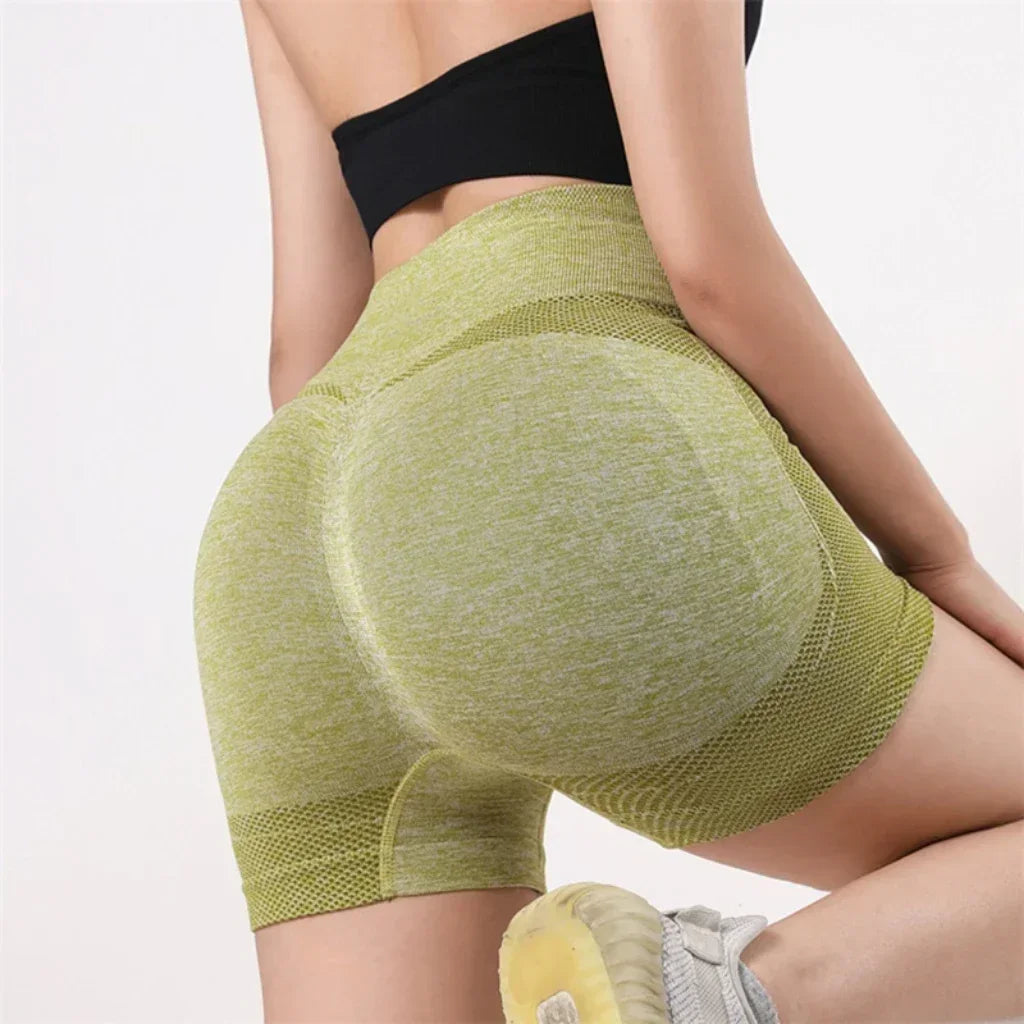 Nuevos pantalones cortos de Yoga para mujer, pantalones cortos de entrenamiento de cintura alta, Fitness, Yoga, levantamiento de glúteos, Fitness, pantalón corto para correr, ropa deportiva