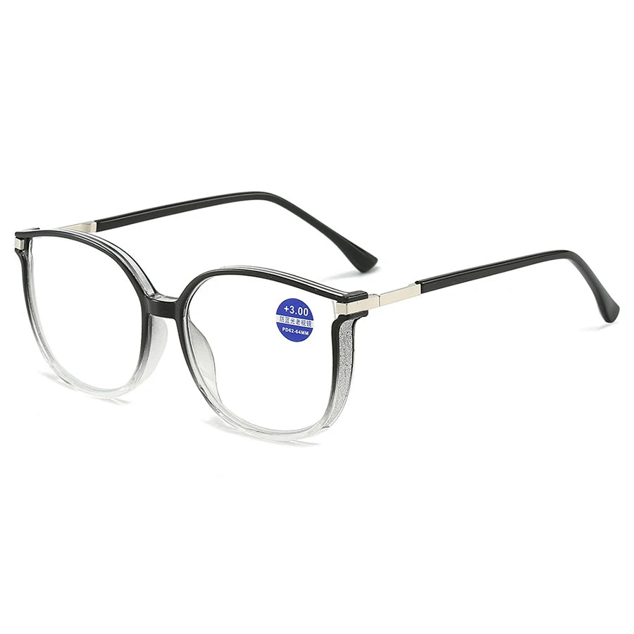 Gafas de lectura para hombre y mujer, lentes de presbicia con marco grande, antiluz azul, informales, a la moda, nuevas 2025